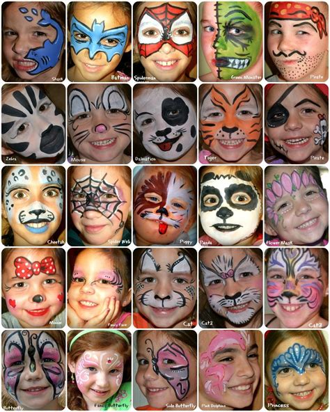 cute easy face paint|easy face painting design samples.